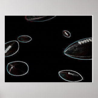 Glühendes Fußballposter Poster