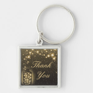 Glühendes Glas Leuchtkäfer-Nachtsterne danken Schlüsselanhänger