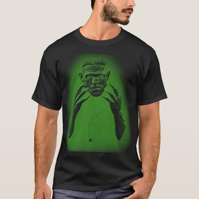 Glühendes grünes Frankenstein T-Shirt (Vorderseite)