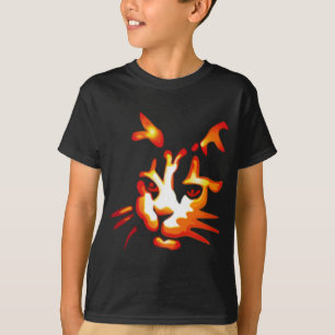 Glühendes Halloween-Katzen-Gesicht T-Shirt