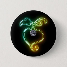 Glühendes Herz und Diamond Button
