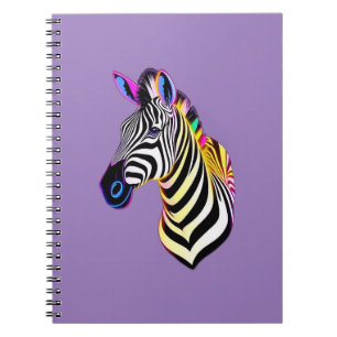 Glühendes Neon-Zebra Notizblock