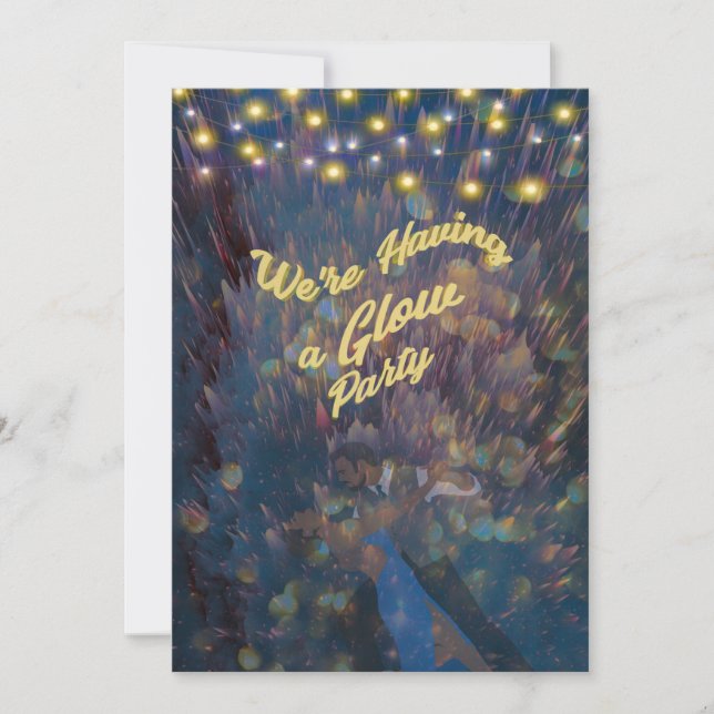 Glühendes Party für 18 Jahre alte Weibchen Einladung (Vorderseite)