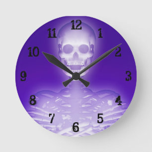 Glühendes Skelett: Wanduhr
