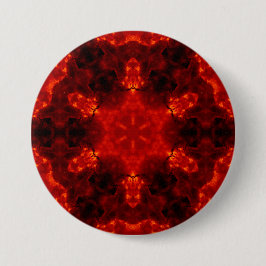 Glühendes Snowflake Orange Gradient Kaleidoskop Button