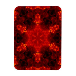 Glühendes Snowflake Orange Gradient Kaleidoskop Magnet
