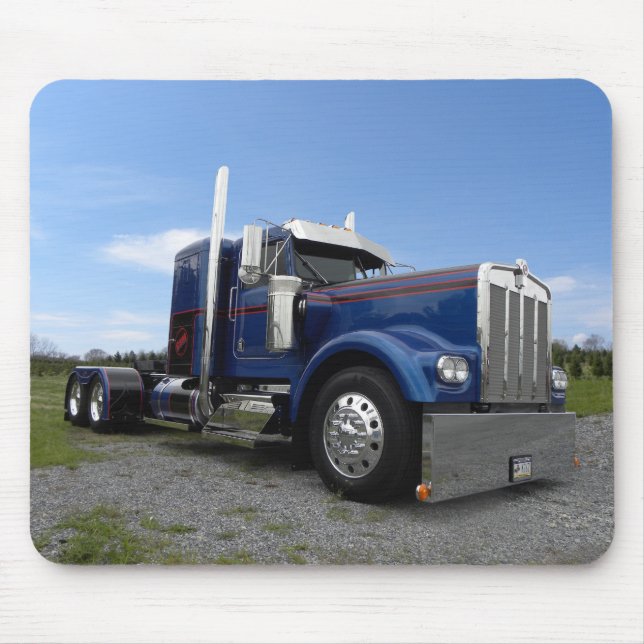 Glühendes u. blaues Kenworth Mousepad (Vorne)