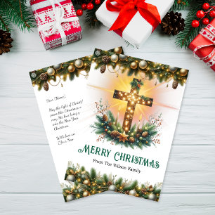 Glühkreuz Christliche Weihnachtskarte Feiertagskarte