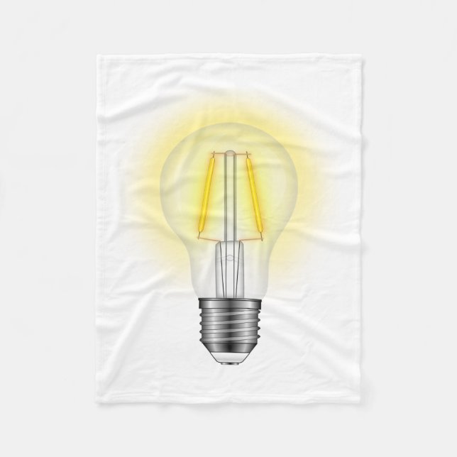 Glühlampe Fleecedecke (Vorderseite)