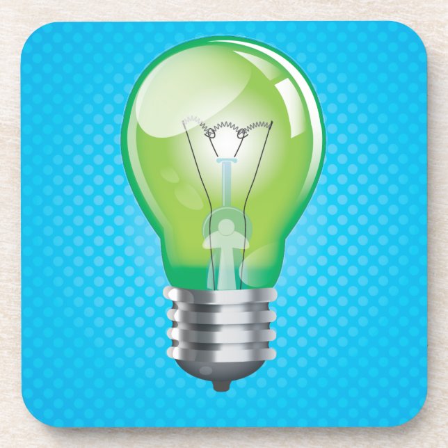 Glühlampe Getränkeuntersetzer (Vorderseite)