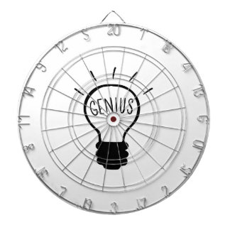Glühlampe in Schwarzweiss Dartscheibe
