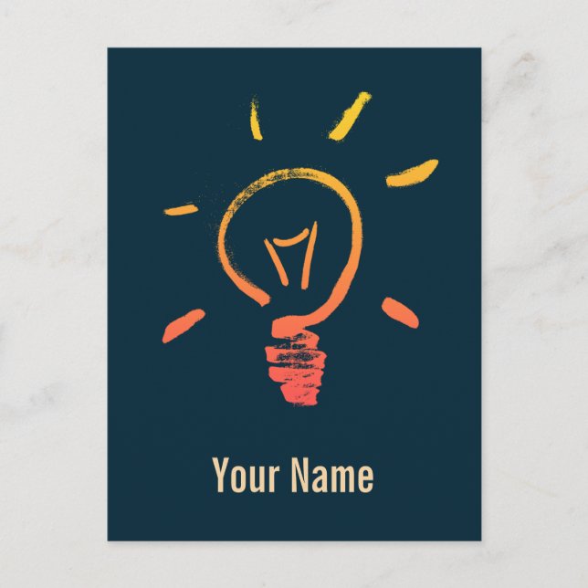 Glühlampe Retrolampe intelligenter Elektriker Feiertagspostkarte (Vorderseite)