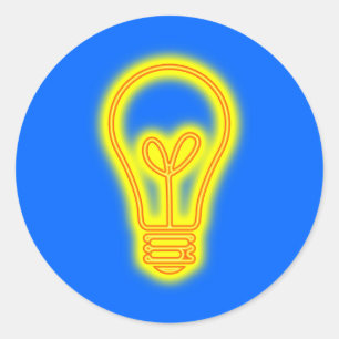 Glühlampen-Aufkleber Runder Aufkleber