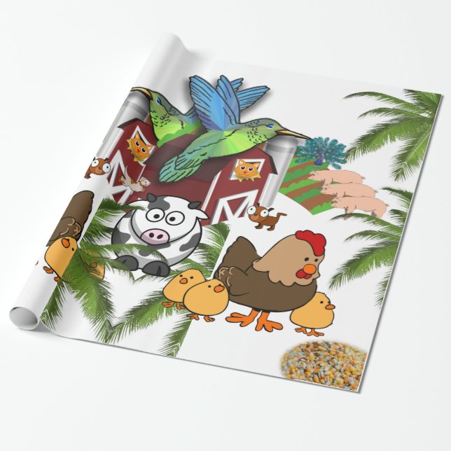 Glühpapier, Kuhpferdkatzenfarm Geschenkpapier (Ungerollt)