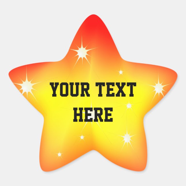 Glühsternaufkleber Stern-Aufkleber (Vorderseite)