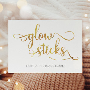 "Glühsticks" Goldfolie Imitate Hochzeitszeichen Poster