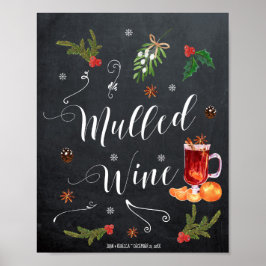 Gluhwein Bar Winter Weihnachtszeichen Poster