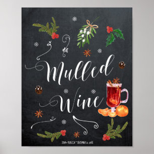 Gluhwein Bar Winter Weihnachtszeichen Poster