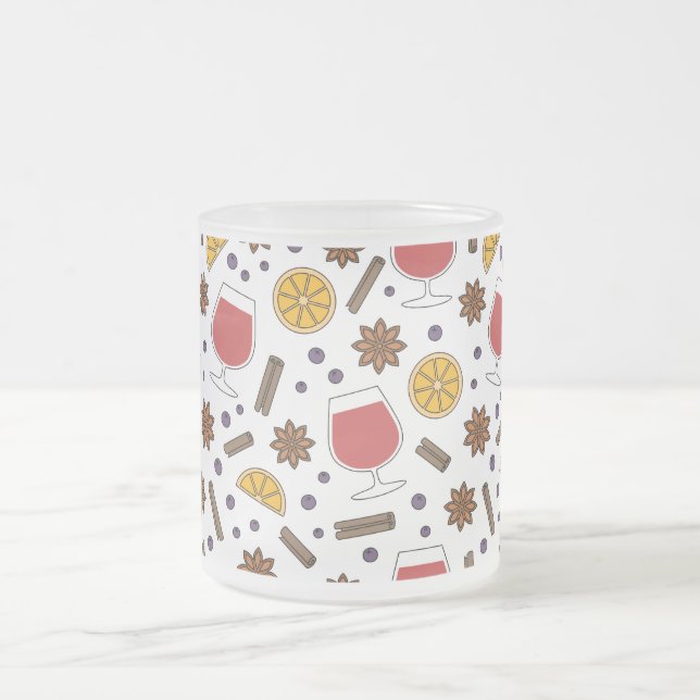 Gluhwein doodle, Weihnachtsfeiertage leckeres Getr Mattglastasse (Mittel)