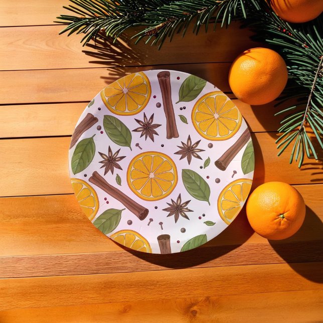Glühwein, gewürzt pappteller (Christmas mulled wine spicy white paper plates)