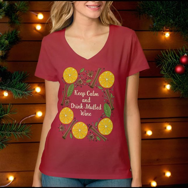 Glühwein, würzig rot T-Shirt (Christmas mulled wine spicy red T-Shirt)