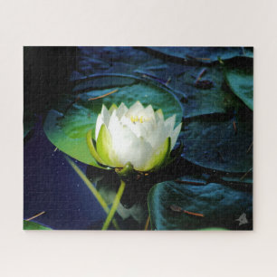 Glühweißer Lotus Puzzle