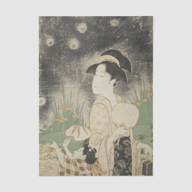 Glühwürmchen fangen von Eishosai Choki Seidenpapier (Vorderseite)
