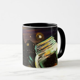 Glühwürmchen-Glas unter dem Halbmond - Whimsical N Tasse