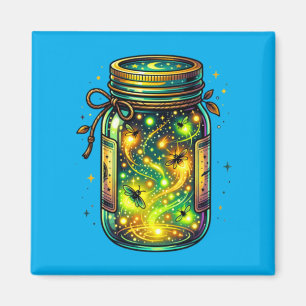 Glühwürmchen Insekten In Einem Glas Glühwürmchen B Magnet