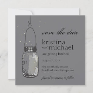 Glühwürmchen & Mason Jar Save-the-Date Save The Date