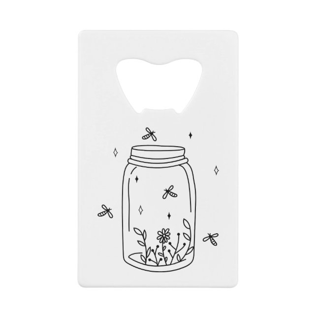 Glühwürmchen und Blume Flaschenöffner (Vorderseite)