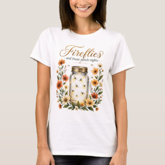 Glühwürmchen und Veranda-Nächte Cottagecore T-Shirt