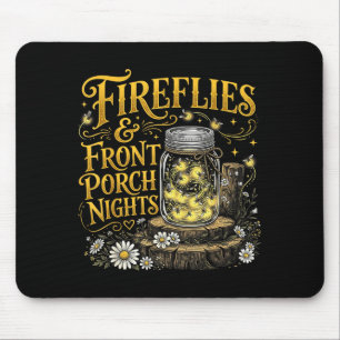 Glühwürmchen und Vorgarten-Nächte rustikale Blumen Mousepad