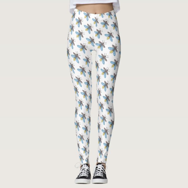 Glühwürmchen (weiß) - Leggings (Vorderseite)