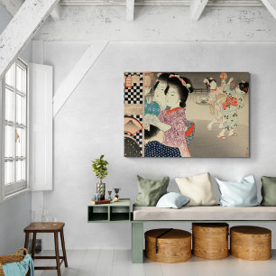 Glühwürmchenkäfig - Ukiyo-e Vintage Japanisch Leinwanddruck