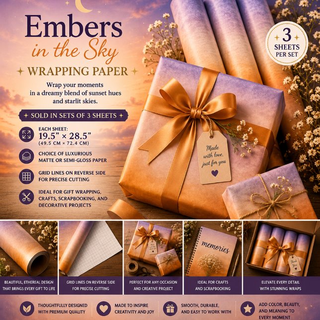 Glut in den Himmel Geschenkpapier Set (Von Creator hochgeladen)