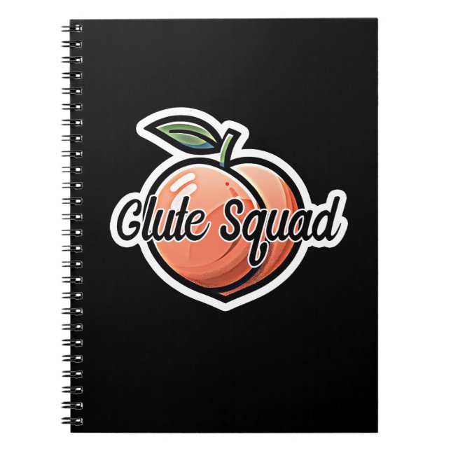 Glute Squad Peach Fitness Workout Notizblock (Vorderseite)