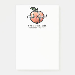 Glute Squad Pfirsich Fitness Workout Post-it Klebezettel