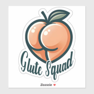 Glute Squad Pfirsich Po Gesäß Fitnessstudio Fitnes Aufkleber