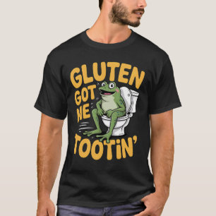 Gluten brachte mich zum Furzen Lustiger Frosch Glu T-Shirt
