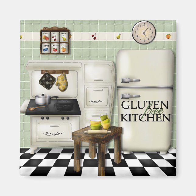 Gluten Free Kitchen Green Magnet (Vorne)