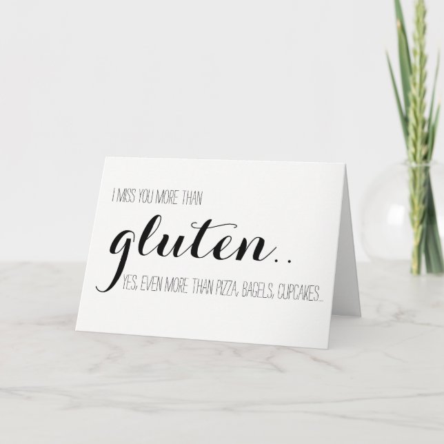 Gluten-free Miss You Card Karte (Vorderseite)