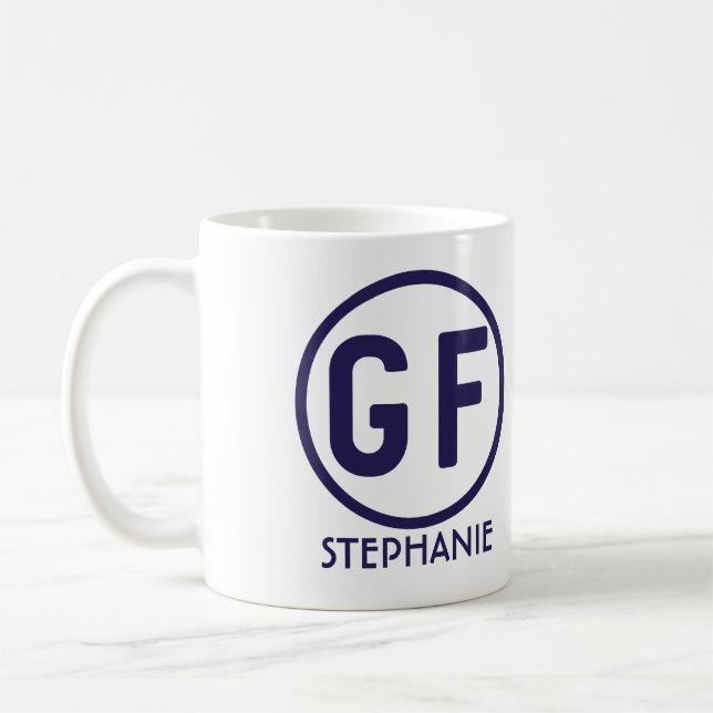 Gluten-freie personalisierte Kaffee-Tasse Kaffeetasse (Links)