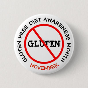 Gluten-freier Diät-Bewusstseins-Monat Button