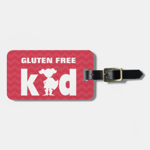 Gluten-freies Kinderabdominaler Supermädchen-Umbau Gepäckanhänger