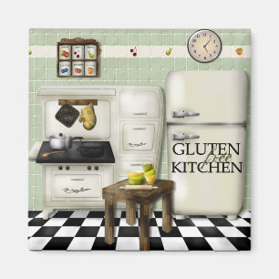 Gluten-freies Küchen-Grün Magnet