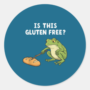 Gluten Frosch Zöliakie-Bewusstsein Runder Aufkleber