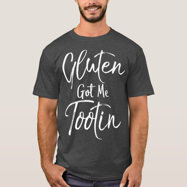 Gluten Got mir zu Vintagem Spaß T-Shirt (Vorderseite)