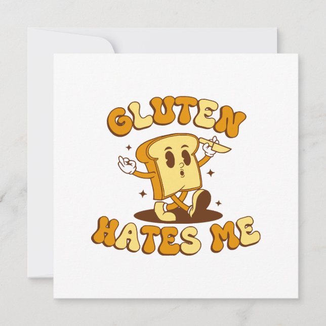 Gluten hasst mich einladung (Vorderseite)