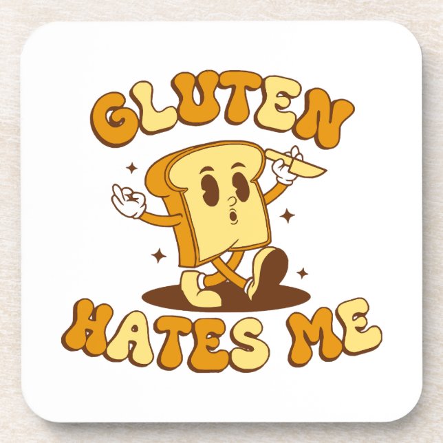 Gluten hasst mich getränkeuntersetzer (Vorderseite)
